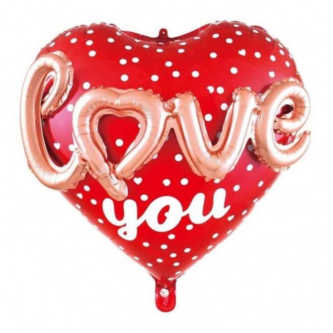 Seni Seviyorum Helyum Folyo Balon No:2 (Ek Ürün Olarak Satılır)